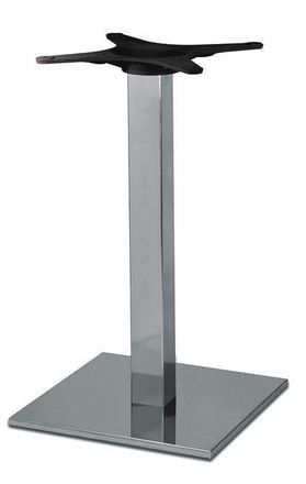 Netfurniture Zuton Square Inox Table Base in Silver