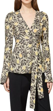 Proenza Schouler Vanilla Paisley Print Wrap Top Size XS