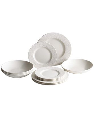 Villeroy & Boch 12Pc Manufacture Rock Dinnerware Set