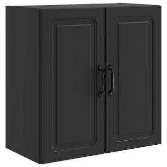 vidaXL Armario De Pared Negro 59 X 31 X 60 Cm Madera De Ingenier&iacute;a Vidaxl