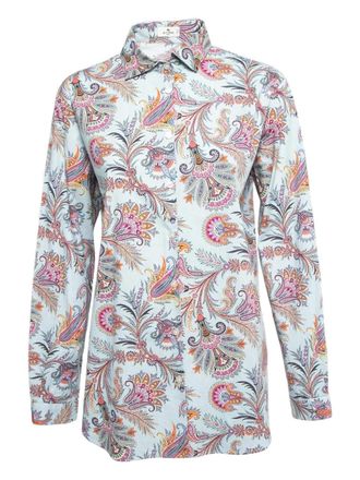 Etro Camicia in cotone con stampa paisley - Blu