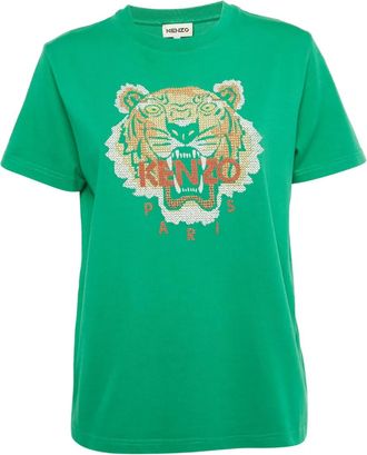 Kenzo T-shirt con ricamo - Verde
