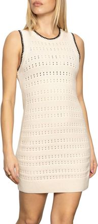 Sanctuary Free Spirit Mini Dress In Light Oat/black