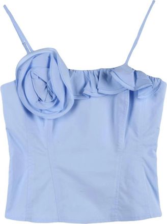 Marella Sleeveless Top - Dames - Tops zonder mouwen - Blauw - M - Katoen - Tops