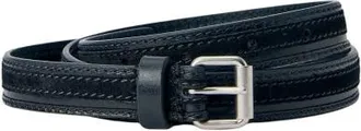 Dries Van Noten Cintura in Pelle a Grana Liscia - - Accessories - Uomo - Nero - 100 CM