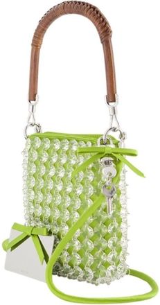 Self Portrait Womens Chandelier Teapot Mini Bag - Self Portrait Synthetic Green Handbags-Purses