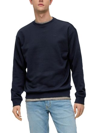 QS by s.Oliver Sweatshirt QS, Herren, Gr. XXL, blau, Sweatware, Obermaterial: 60% Baumwolle, 40% Polyester, unifarben, regular fit normal, Rundhals, Rippb&uuml;ndchen, Sw