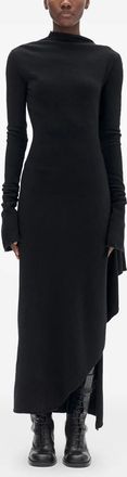 Ann Demeulemeester wool high-neck dress - Black