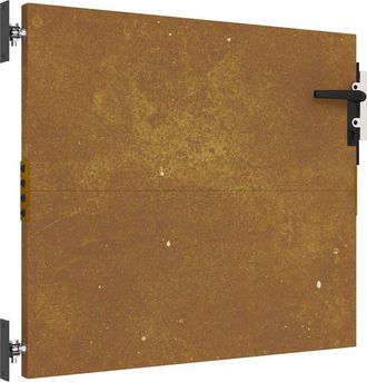 Berkfield Home Garden Gate 85x75 cm Corten Steel in Brown