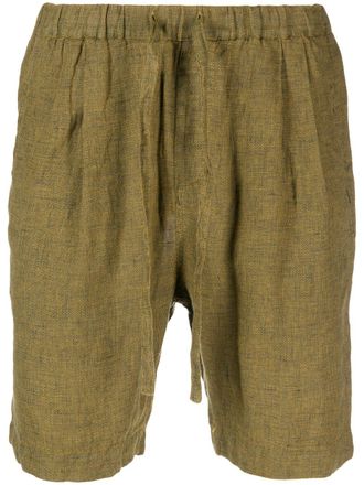 Massimo Alba drawstring linen shorts - Green