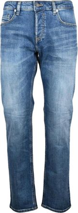 Diesel Blue Cotton-Blend Safado Straight-Leg Jeans