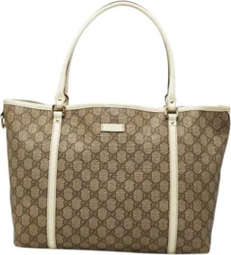 Gucci Pre-owned Tote Bag - Dames - Vintage Shopper - Beige - ONE Size - Leer - Vintage