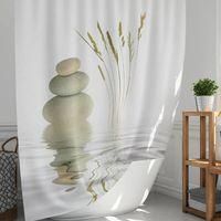 OEM Cortina De Ducha De Tela Impermeable, A&ntilde;ade Un Toque De Spa A Tu Ba&ntilde;o, Resistente Al Moho, Lavable, De 180x200 Cm, Juego De Decoraci&oacute;n De Ba&ntilde;o Con Gan