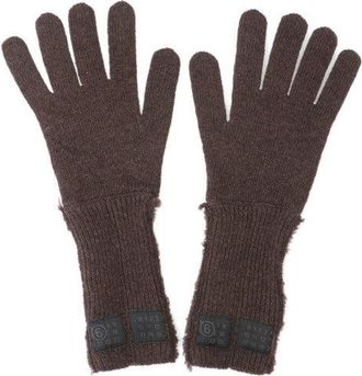 Maison Margiela Classic Brown Gloves With Smooth Texture