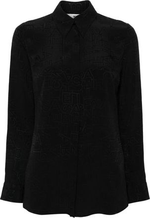 Elisabetta Franchi Zwart Shirt 110 - Dames - Overhemden - Zwart - S - Overhemden