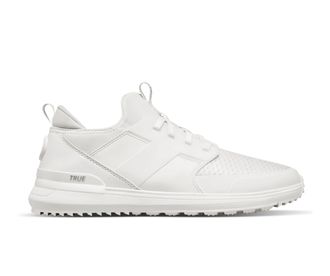 TRUE linkswear LUX G Waterproof Mens Golf Shoes, for Superior Comfort and All Weather Breathability, White on White, 8 UK