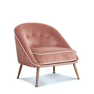 PIB Sillon de terciopelo rosa