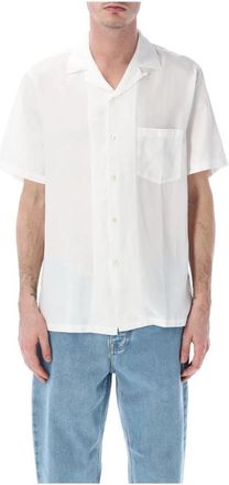 Portuguese Flannel Dogtown Camp Collar Shirt - Heren - Korte mouwen Overhemden - Wit - L - Overhemden