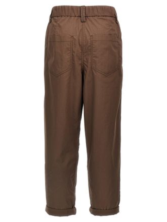 Brunello Cucinelli Womens Brown Cotton Casual Pants