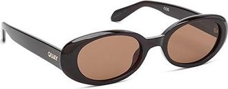 Quay Felt Cute Fashion Sunglasses Chocolate/Brown, Acetate/Plastic