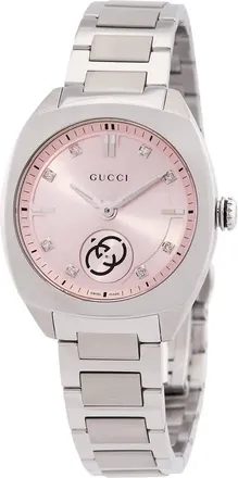 Gucci Interlocking G Quartz Pink Dial Ladies Watch YA142511
