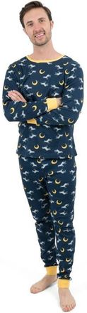 Leveret Mens Cotton Printed Matching Family Pajamas in Wolf at Nordstrom, Size Xx-Large