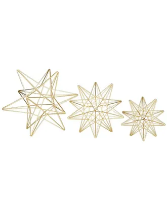 CosmoLiving by Cosmopolitan Cosmoliving By Cosmopolitan Set Of 3 Decorative Stars