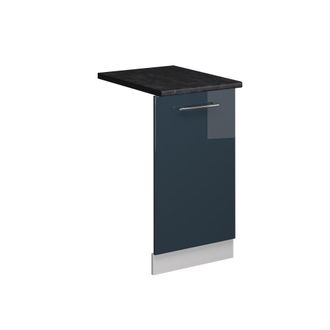 Vicco Panel Frontal Del Lavavajillas Fame-line, Azul Oscuro Alto Brillo, 45 Cm, Et Antracita Vicco