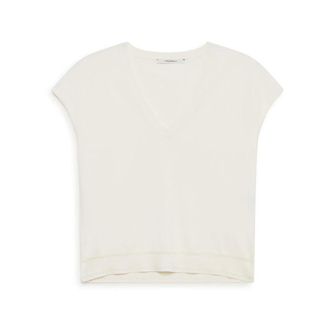 Maliparmi V-neck Knitwear, female, Beige, Size: XL Viscose Fresh Sweater