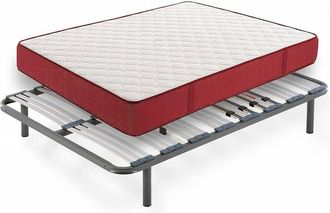 HOGAR 24 Sn20 - Colch&oacute;n Viscoel&aacute;stico + Somier Multil&aacute;minas Con Patas, Medida 105x180 Cm. Higienico-transpirable