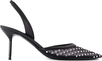 PARIS TEXAS Slingback pumps verfraaid met kristallen - Zwart