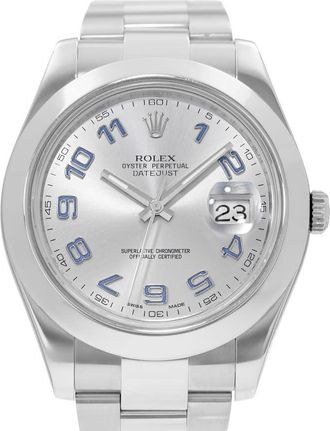 Rolex Pre-owned Rolex Datejust II Automatic Chronometer Silver Dial Mens Watch 116300 RBLAO