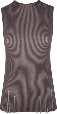 Uma Wang Sleeveless Tops - Dames - Tops zonder mouwen - Bruin - L - Tops