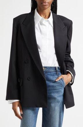 TWP Harper Double Breasted Tuxedo Jacket in Black at Nordstrom Rack, Size Medium