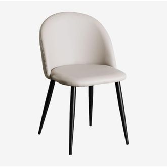 Sklum Sedia da pranzo rivestita in similpelle Kana Sklum Grigio Talpa Chiaro