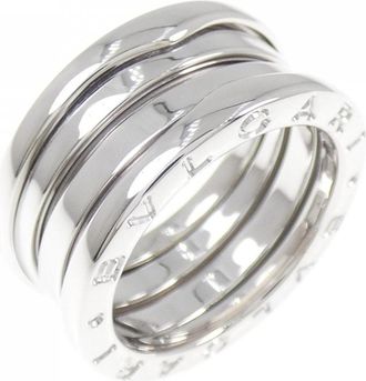 Bulgari Silver White Gold (18K) Band Ring (Pre-Owned)