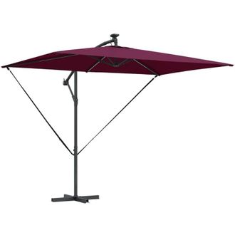 vidaXL Parasol De Cantilever Tipo Pl&aacute;tano Rojo Burdeos Vidaxl