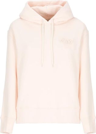 Autry Roze Katoenen Hoodie met Geborduurd Logo - Dames - Hoodies - Roze - S - Katoen - Hoodies & sweatvesten