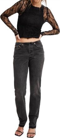 Levi's 501 Mini Waist Jeans In Black Dest