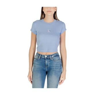 Calvin Klein Jeans Mujer, Camisetas, Azul, Talla: M