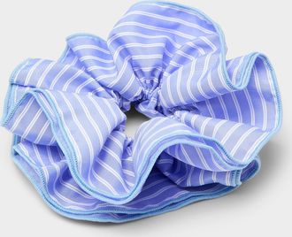 Simons Womens Nautical stripe large ruffled scrunchie