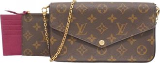 Louis Vuitton Brown Fuchsia Chain/Shoulder Wallet (Pre-Owned)