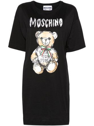 Moschino Abito modello T-shirt con stampa - Nero
