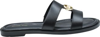 Michael Kors Sandalo Slide - Dames - Sandalen - Zwart - 40 EU - Leer - Schoenen