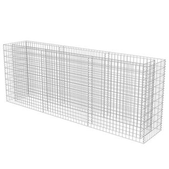 Berkfield Home Durable Gabion Raised Bed Galvanised Steel 270x50x100 cm in Silver | Size: 270 x 50 x 100 cm