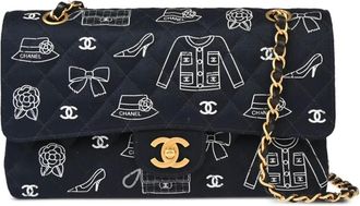 Chanel Borsa a spalla Double Flap media 2002 - Nero