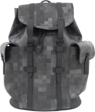 Louis Vuitton Black Coated Canvas Backpack (Pre-Owned)