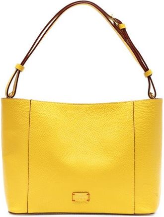 Frances Valentine June Tumbled Leather Hobo Bag in Canary at Nordstrom