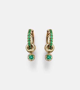 Spinelli Kilcollin Zahra 18kt gold hoop earrings with emeralds