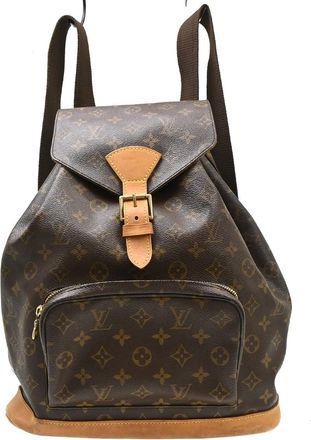 Louis Vuitton Montsouris Monogram Canvas Brown Canvas Backpack Bag (Pre-Owned)
